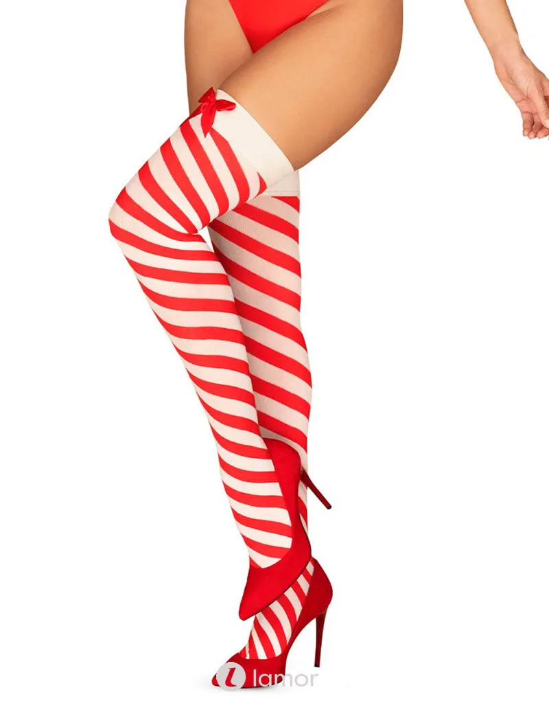 Wit Rood gestreepte Kissmas stockings