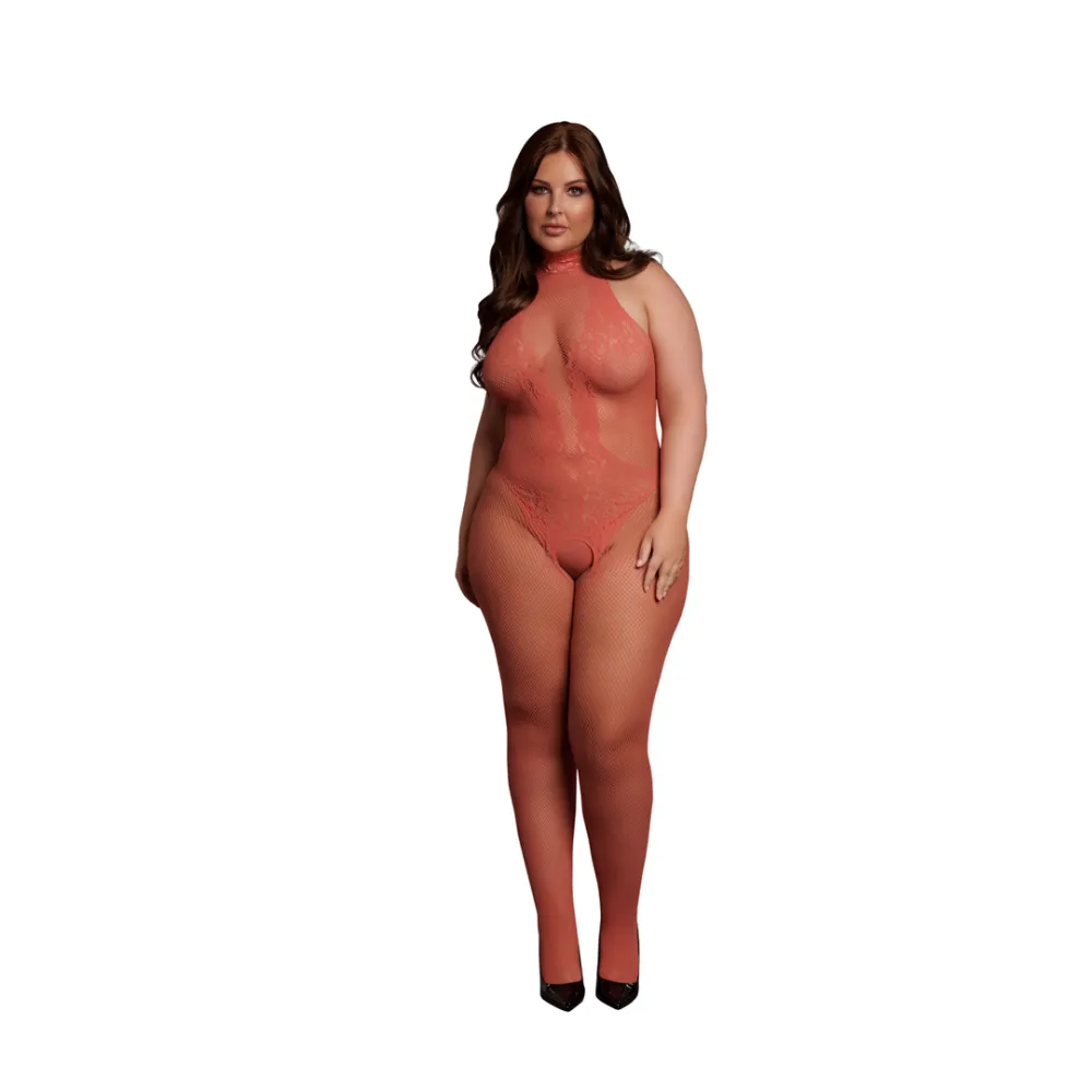 Le Désir by Shots Visnet en Kant Bodystocking - Koning Maat