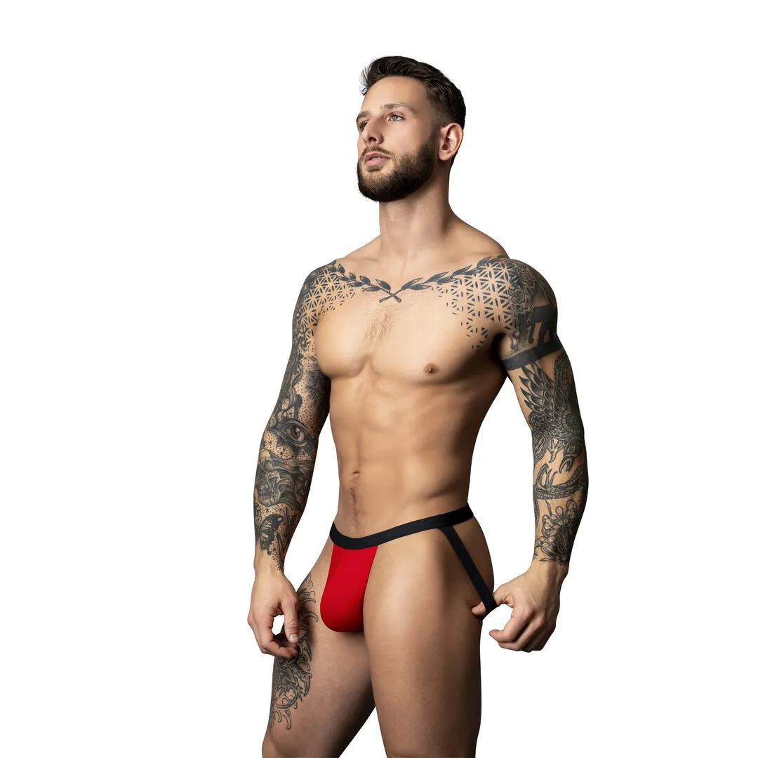Male Power Jock - L/XL - Rood/Zwart
