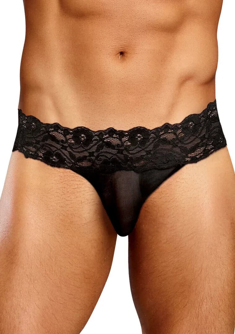 Male Power Micro Thong Pinch Back - S/M - Zwart