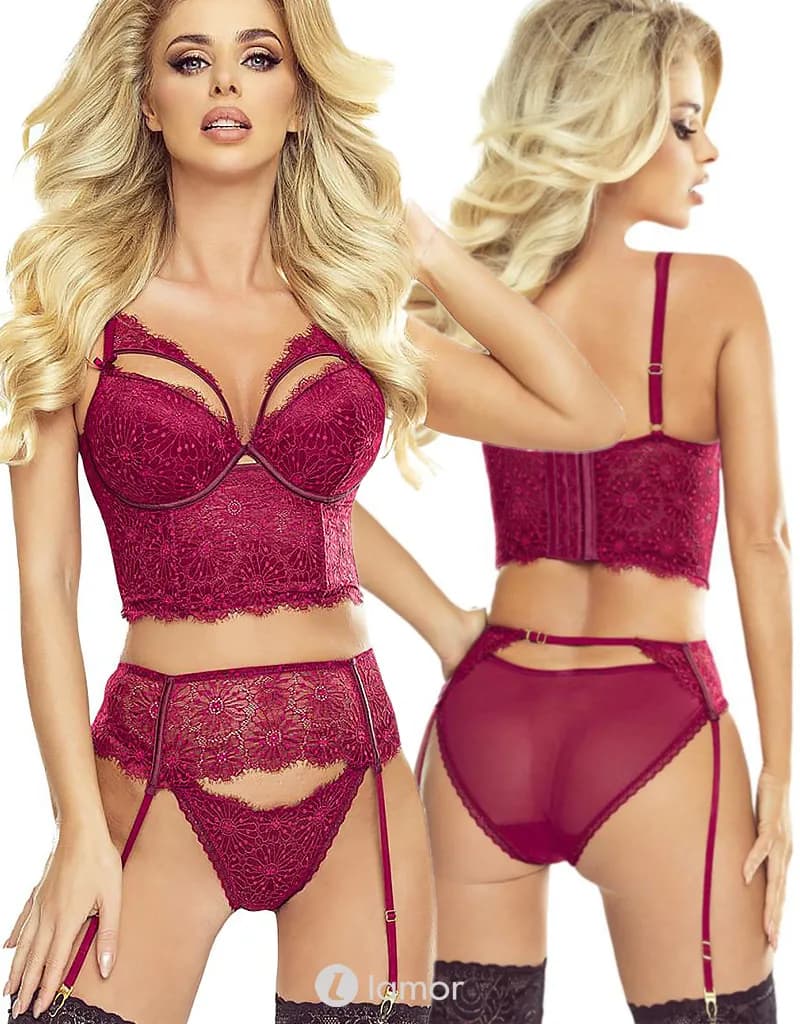2-delige Rode lingerie set Glamour