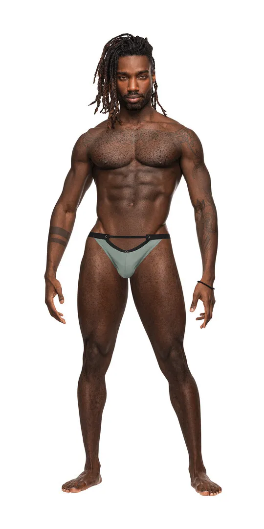 Male Power Micro V Thong - S/M - Jade