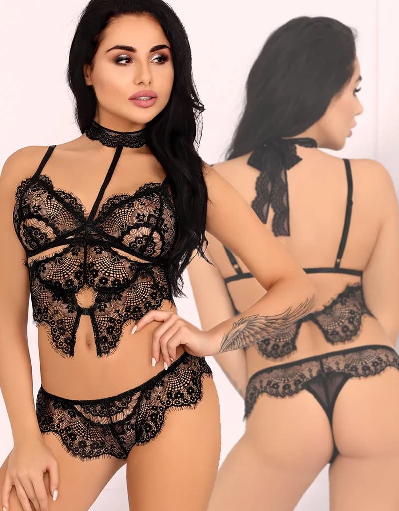 Zwarte lingerie set, Mayenan (L/XL)
