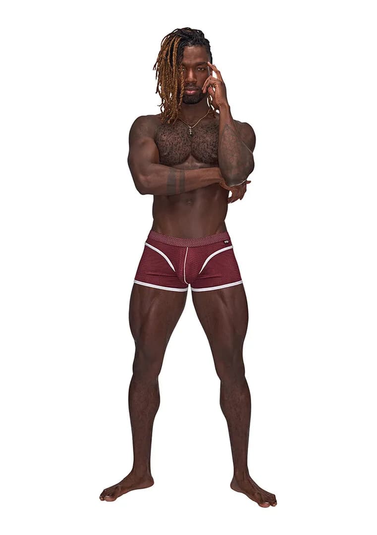 Male Power Mini Short - M - Bordeauxtint