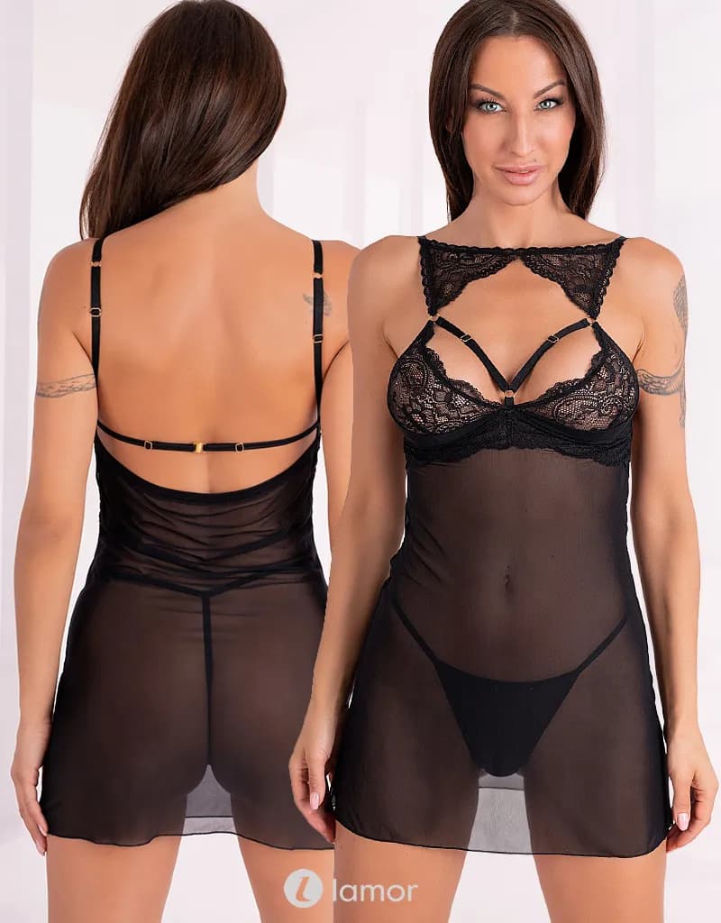 Zwarte chemise Krolina