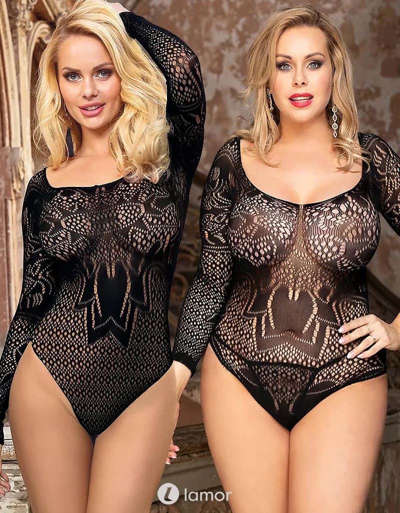 LAMOR Zwarte Fishnet body