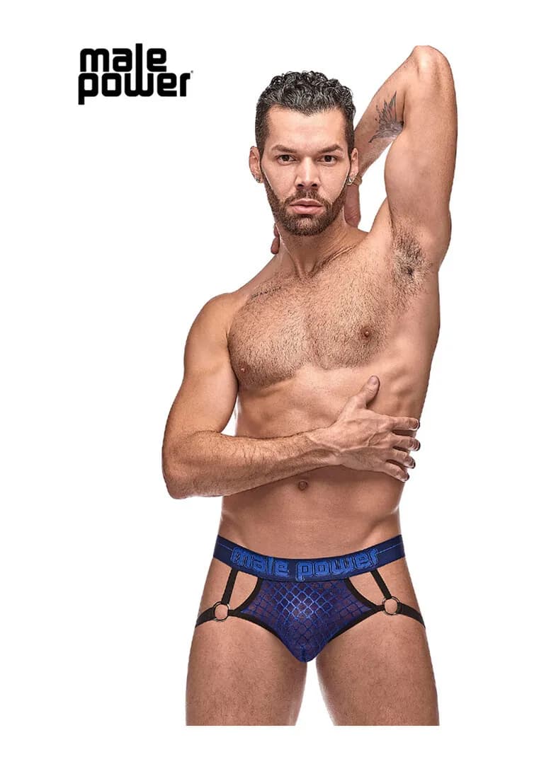 Male Power Jock Ring - L/XL - Marineblauw