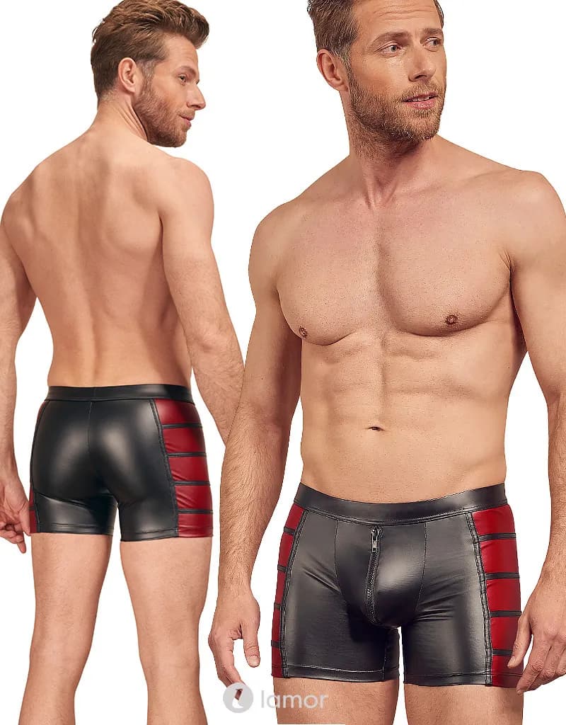 Tweekleurige mattlook Heren short