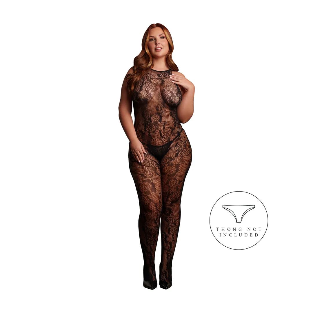 Le Désir by Shots Matilda - Lace Bodystocking - Queen Size - Black