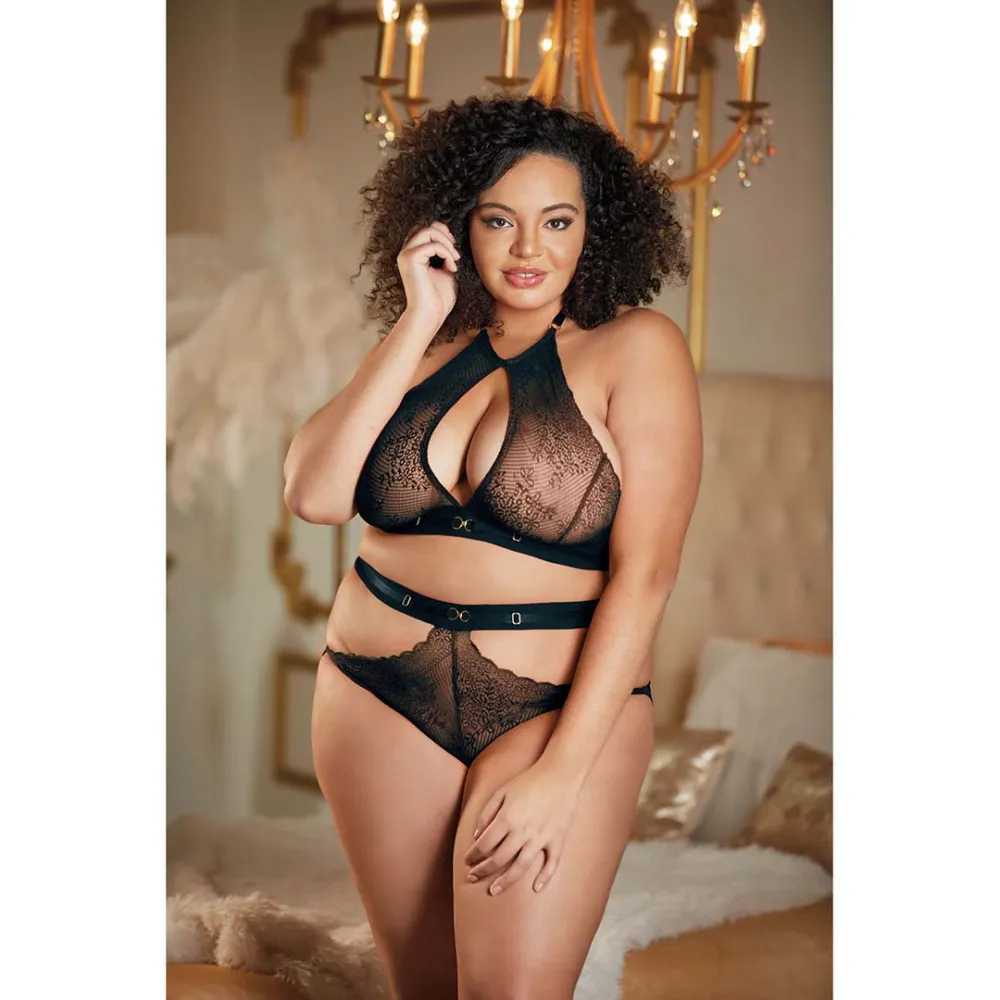 Allure Kant Halter Top Backless Panty Set