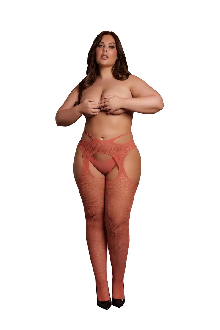 Le Désir by Shots Suspenders pantyhoses met strappy taille - Koning grootte