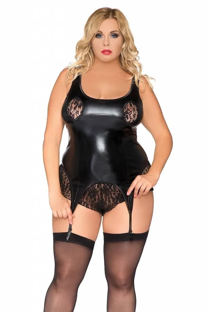 Zwarte wetlook body
