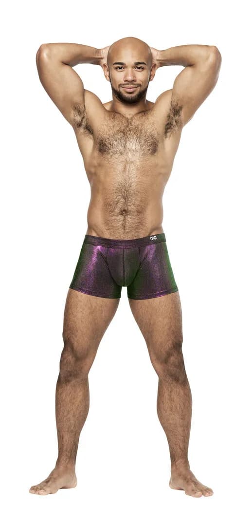 Male Power Uplift Mini Short - S - Paars