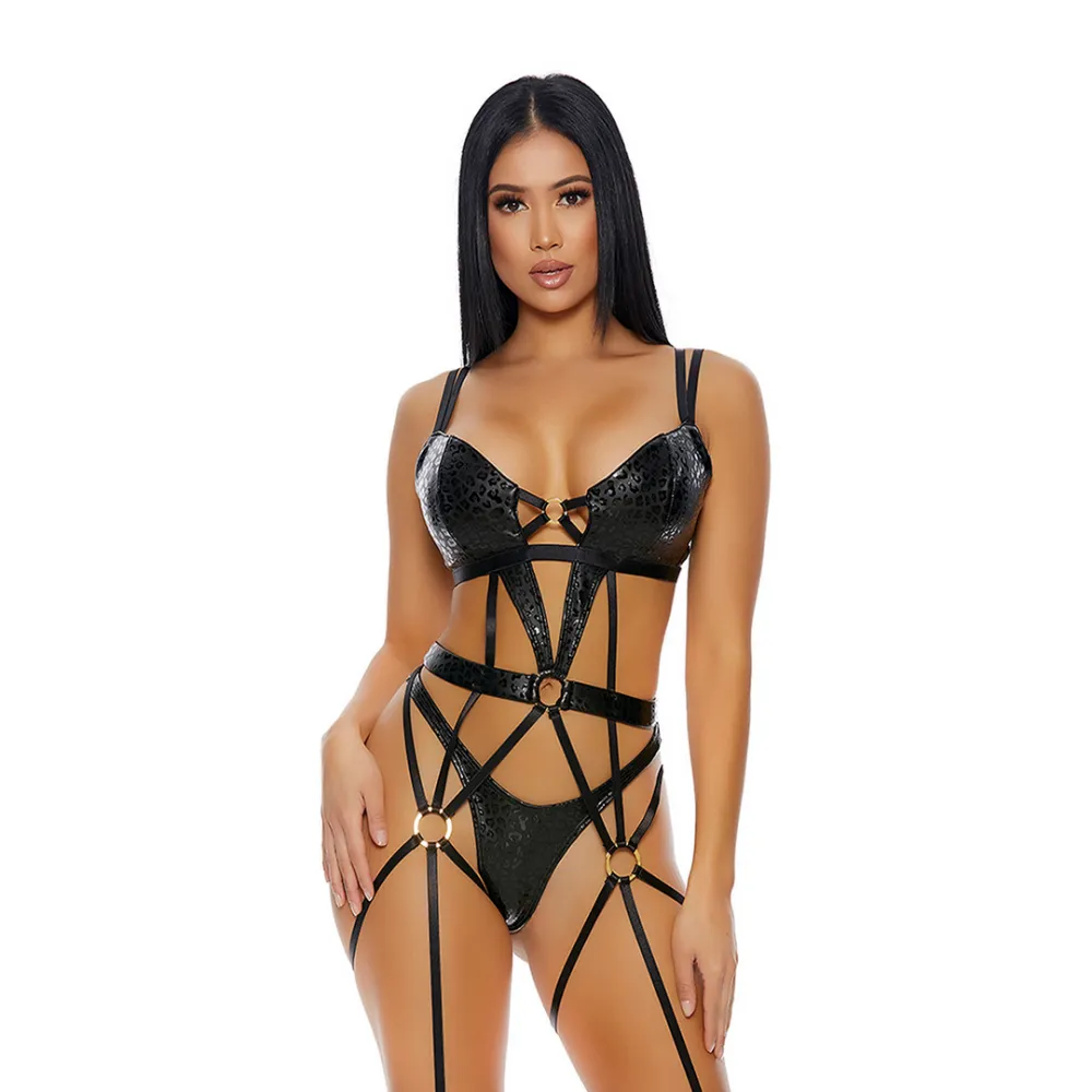 Forplay Sweet Spot - Cheetah Bustier Set - XL